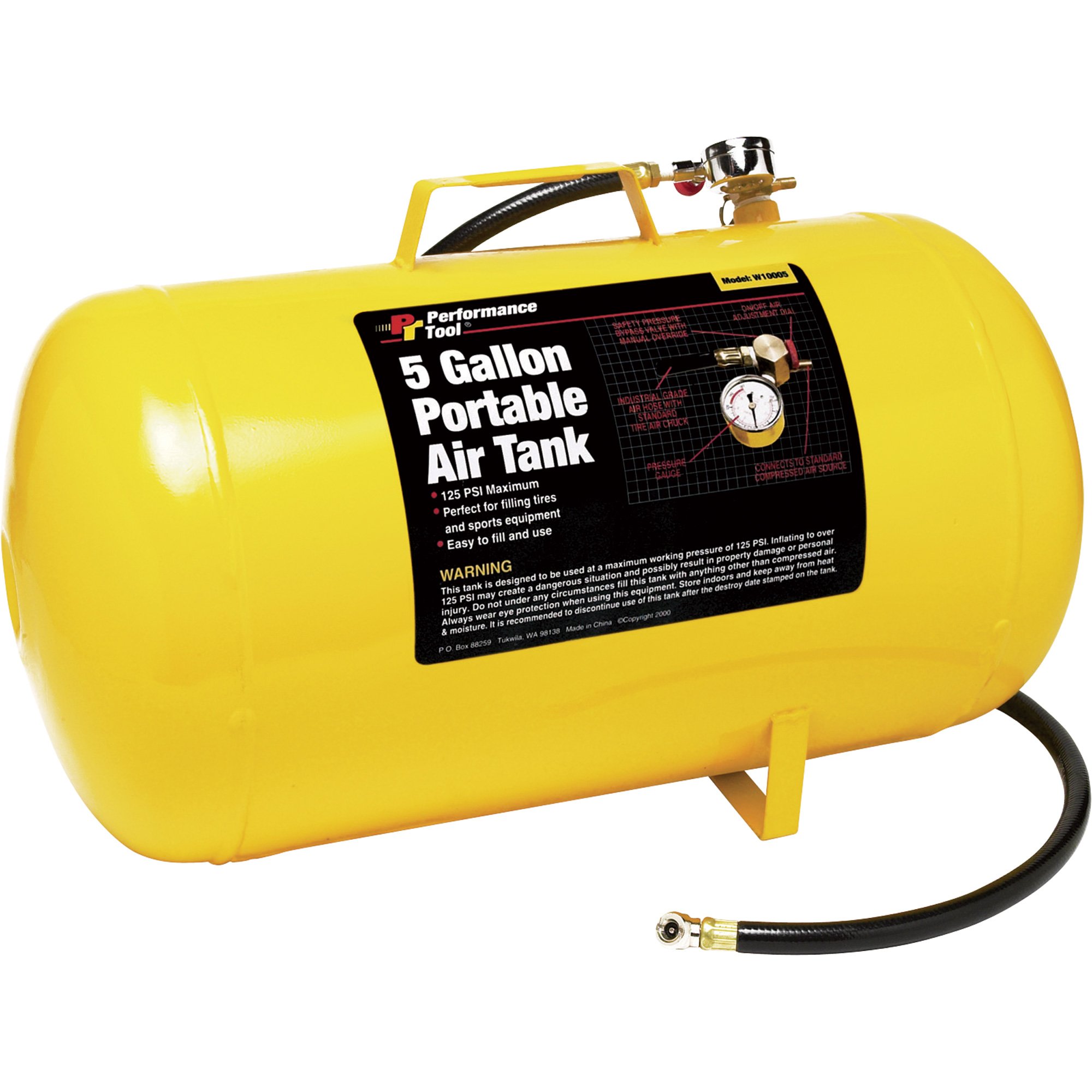 Performance Tool Portable Air Tank — 5-Gallon, Model# W10005